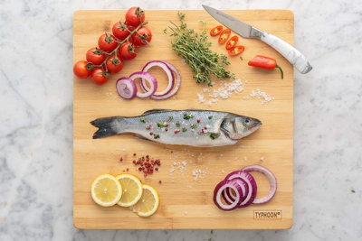 Typhoon Large Butchers Block Wooden Chopping Board Square Cutting Block 37Cm X 3.5Cm from B&Q