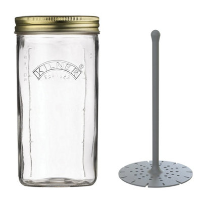 Kilner 1L Pickle Jar with Silicone Lifter - Round Glass Food Preserving Container with Two-Piece Lid - Image 4
