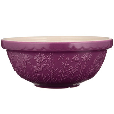 Rayware Mason Cash In The Meadow Daisy Earthenware Mixing Bowl 2.7 LitrePurple from B&Q