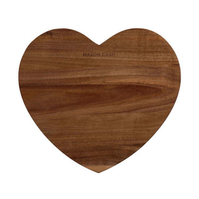 Cutting Board Heart Shaped Acacia Chop Slice Dice Serve Prep Board Reversible from B&Q