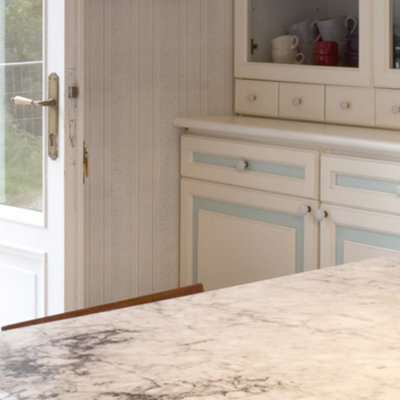 Anaglypta White Luxury Vinyl Blarney Marble Stripe Paintable Textured Wallpaper - Image 7