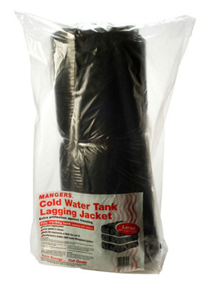 Mangers 2 Piece Rectangular Water Tank Jacket (H)1219Mm (W)600Mm (T)80Mm Black