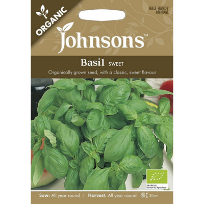 Johnsons Basil Organic Sweet Seeds from B&Q
