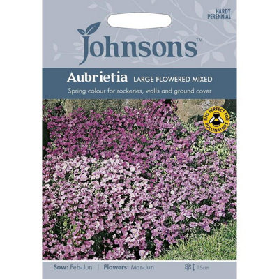 B&Q -  Johnsons Aubrieta Large Flowered Mixed Flower Seeds