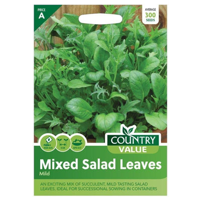 Country Value Mixed Salad Leaves Mild Seeds from B&Q