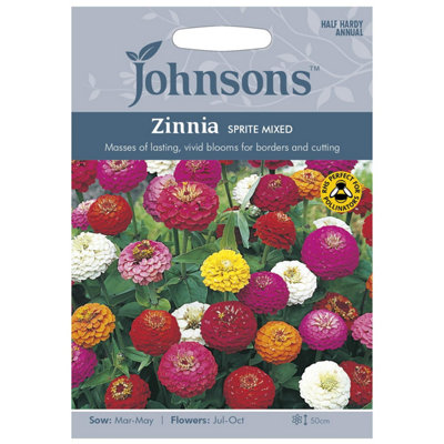 B&Q -  Zinnia Sprite Mixed Flower Seeds