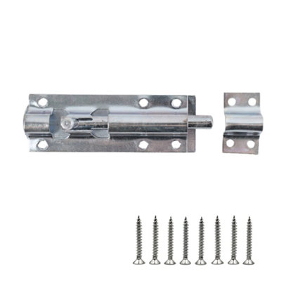Keypak Heavy Duty Tower Bolt Zinc Door Padbolt 4 Inch 100mm Garage LockFor Garden Gate Sheds & Wooden Door Lock1Pcs from B&Q