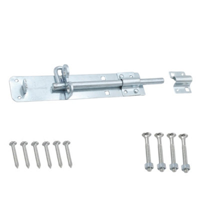 Keypak Heavy Duty Zinc Brenton Pad Lock Bolt Door (200mm-8 Inch) For GarageGarden Gate Shed Wooden Door Lock from B&Q