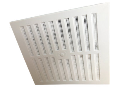 Adjustable 9X9 Louvre With Flyscreen White from B&Q