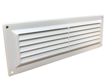 Louvre Vent 9X3 White With Flyscreen from B&Q