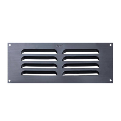 Map Vent Metal Louvre Air Vent CoverSuitable For Venting Gas Appliances Internal External Wall9 X 3" (229 X 76mm)Anthracite from B&Q