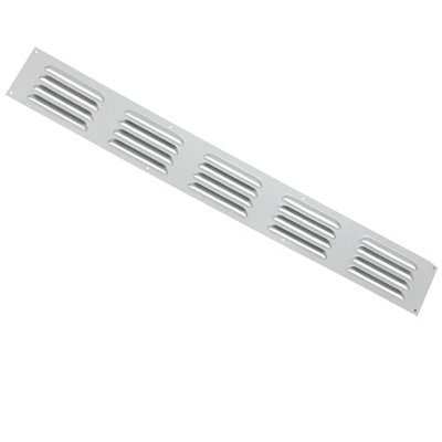 Map Vent Door VentLouvred Aluminium 610X76mm from B&Q