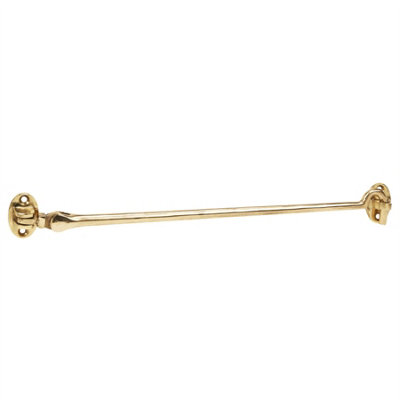 Keypak 300mm Brass Cabin Hook Extended Traditional Hardware from B&Q