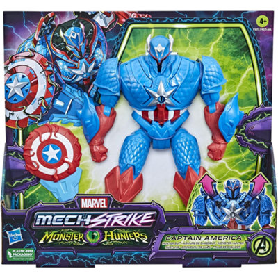 Marvel Mech Strike Monster Hunters 20Cm Action Figure - Captain America