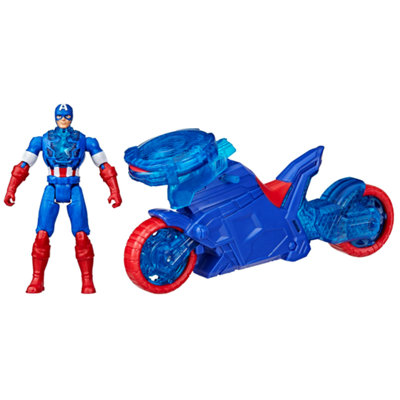 Avengers Marvel Captain America Action Figure With Shield-Shot Cycle Vehicle - Board Game - Image 4