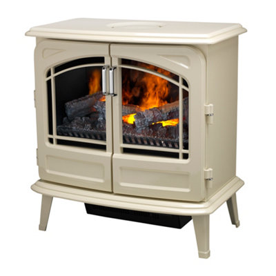 Dimplex Optimyst 2000W Gloss Crème Cast Enamel Effect Electric Stove (H)660mm (W)620mm from B&Q