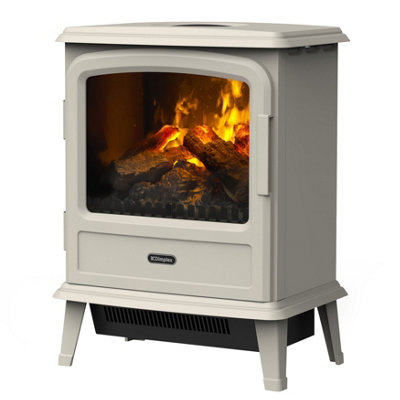 Dimplex Evandale 2000W Matt Pebble Cast Iron Effect Electric Stove (H)580mm (W)440mm from B&Q