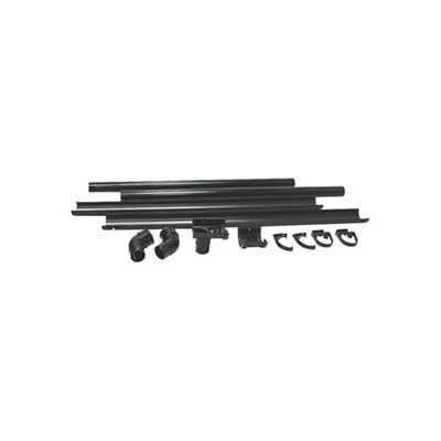 Floplast Black Mini Guttering Pack 2M With 50mm Downpipes And 76mm Gutter For Shed Porch Conservatory Or Outbuilding from B&Q