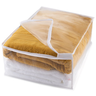  - Russel Peva Clear Blanket Storage Cover With White Trim