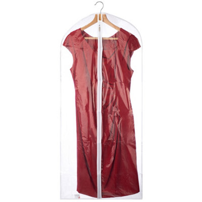  - Russel 2Pc Peva Clear Dress Cover With White Trim