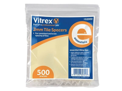 Vitrex Essential Tile Spacers 2mm (Pack 500) from B&Q
