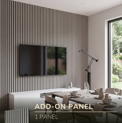 Kraus Easy LivingAlder Grey Acoustic Slat Wall PanelSingle Panel240Cm X 60CmCovers 1.44M² from B&Q