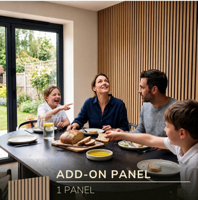 Kraus Easy LivingNatural Oak Acoustic Slat Wall PanelSingle Panel1.44M² Coverage from B&Q