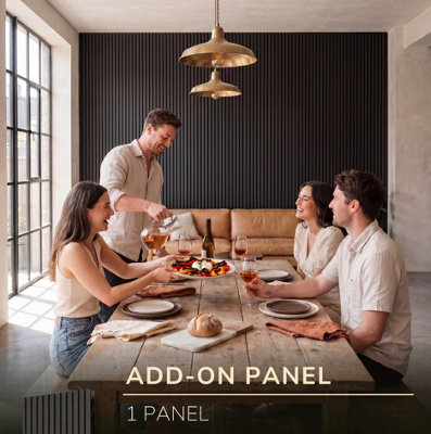 Kraus Easy LivingSlate Grey Acoustic Slat Wall PanelSingle Panel240Cm X 60CmCovers 1.44M² from B&Q
