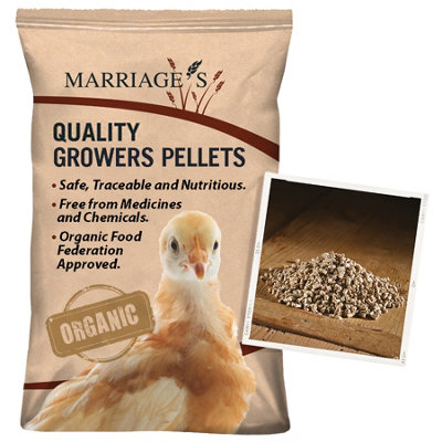 Marriage's Organic Poultry Grower Pellets 20Kg from B&Q