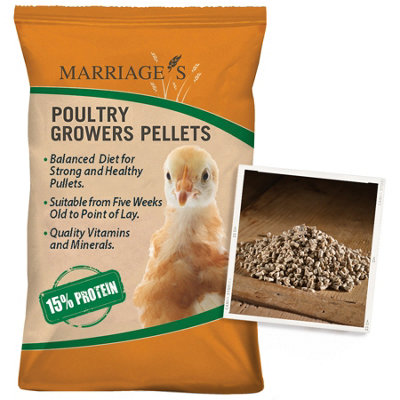 Marriage's Poultry Growers Pellets 7.5Kg from B&Q
