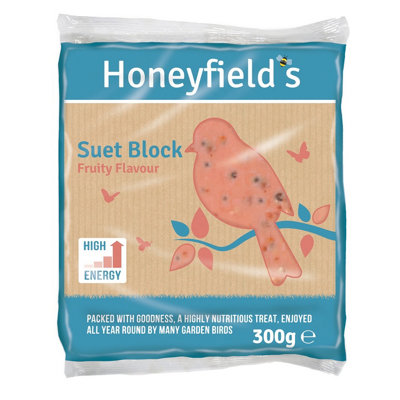 Honeyfield's Suet Blocks 10 Pack (5 X Fruity Flavour 300G / 5 X Insect & Mealworm 300G) from B&Q