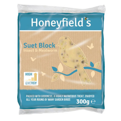 Honeyfield's Suet Block With Insect & Mealworm 300G from B&Q