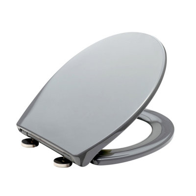 Aqualona Thermoplastic Toilet SeatSoft Close With One Button Quick Release from B&Q