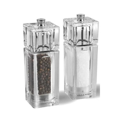 Cole & Mason Cube Salt Shaker & Pepper Mill Combi- Clear from B&Q