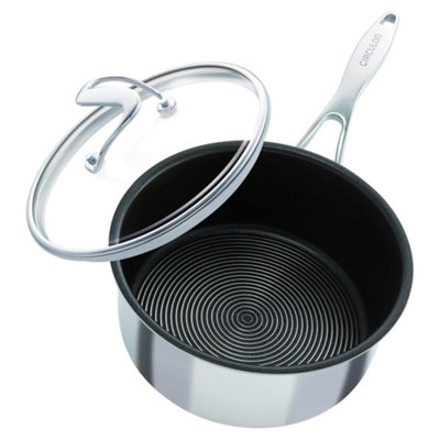 Circulon Clad Series Non Stick Saucepan With Lid 20Cm / 2.8LSilver from B&Q