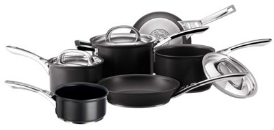 Circulon Infinite Black Round Hard Anodised Aluminium Non-Stick Cookware Pan Set Pack Of 6 from B&Q