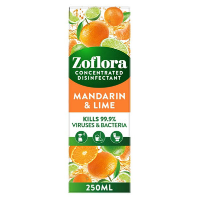 Zoflora Mandarin & Lime Concentrated Multipurpose Disinfectant LiquidAntibacterial & Multi-SurfacePet Safe Kills 99.9% Of from B&Q