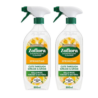 Zoflora Springtime Concentrated Disinfectant 2 Pack 800Ml Multi Surface Cleaner from B&Q