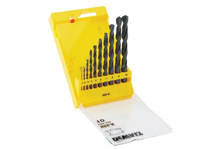 Dewalt Dt5911-Qz Dt5911 Hss-R Jobber Drill Bit Set10 Piece Dewdt5911Qz