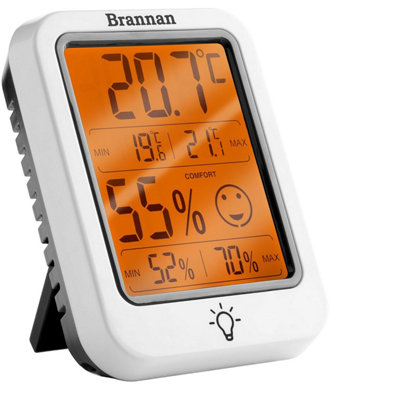 Brannan Digital Room Thermometer Indoor Humidity Meter Hygrometer Accurate Room Temperature Thermometer Max Min Recording Backlight Lcd Digital Thermometer - Image 3