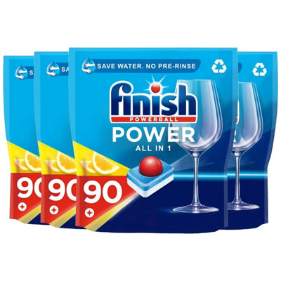 Finish Power Dishwasher Tablets, 90 Tabs, Fresh Scent, Everyday Clean And Shine - Image 3