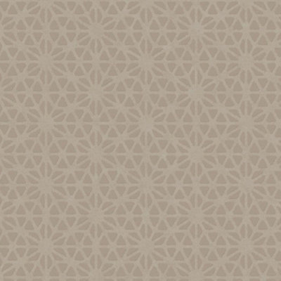 Fine Décor Exclusive Aristas Taupe Geometric Metallic Wallpaper Fd24548