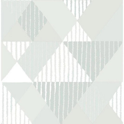 Fine Décor A Street Prints Geometric Triangle Grey Wallpaper Stylish Modern Paste The Wall from B&Q