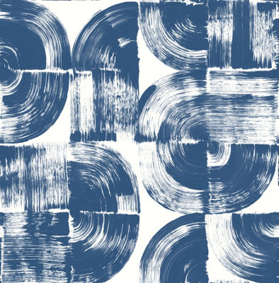 B&Q -  Coloroll Tavira Blue Luxury Wallpaper