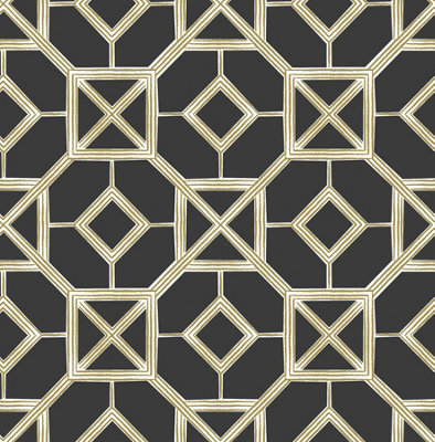 B&Q -  Coloroll Ravello Black Luxury Wallpaper