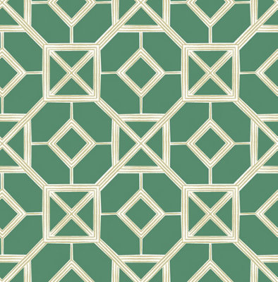 B&Q -  Coloroll Ravello Green Luxury Wallpaper