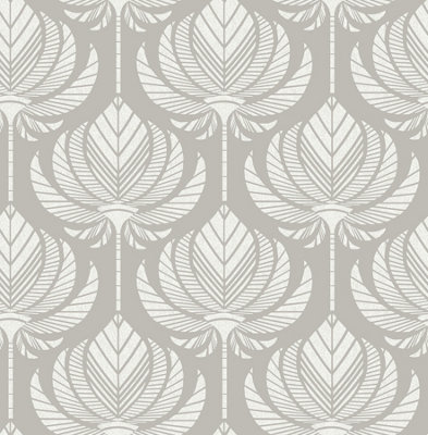 B&Q -  Coloroll Verdara Grey Luxury Wallpaper