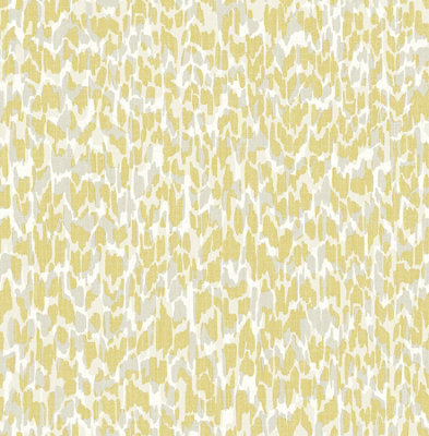 B&Q -  Coloroll Calypso Yellow Luxury Wallpaper