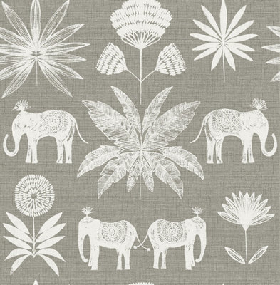 B&Q -  Coloroll Maravilla Soft Grey Luxury Wallpaper