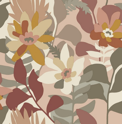B&Q -  Coloroll Paloma Rose Luxury Wallpaper